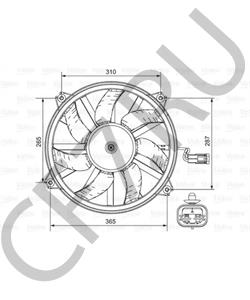 1253Q8 Вентилятор, охлаждение двигателя CITROËN в городе Воронеж