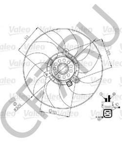 1253-A3 Вентилятор, охлаждение двигателя CITROËN в городе Воронеж