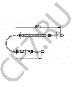 ZF 044 509 38 Трос, стояночная тормозная система TALBOT в городе Воронеж