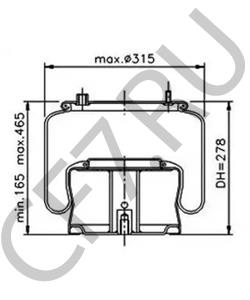 297721 Кожух пневматической рессоры DAF в городе Воронеж