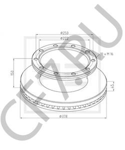 212 27 349 Тормозной диск MERITOR в городе Воронеж