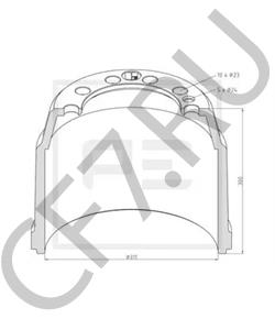 AJA 0650001 Тормозной барабан FRUEHAUF в городе Воронеж