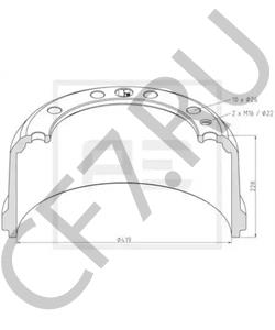 21 422 Тормозной барабан FRUEHAUF в городе Воронеж