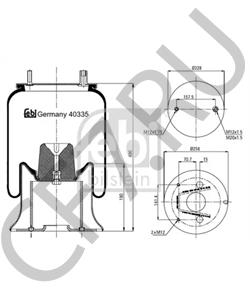M-001782 Кожух пневматической рессоры FRUEHAUF в городе Воронеж