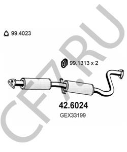 GEX33199 Средний глушитель выхлопных газов ROVER/AUSTIN в городе Воронеж