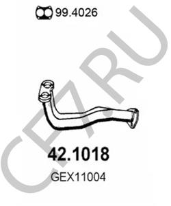 GEX12057 Труба выхлопного газа ROVER/AUSTIN в городе Воронеж