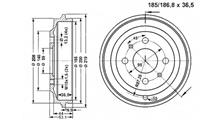 LANCIA Тормозной барабан