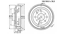 LANCIA Тормозной барабан