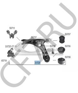 1H0407151A PART Рычаг независимой подвески колеса, подвеска колеса VW/SEAT в городе Воронеж