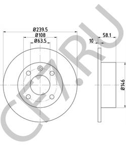 81AB1125GB Тормозной диск Ford в городе Воронеж