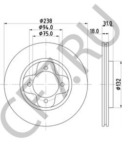 E7GZ1125B Тормозной диск MAZDA в городе Воронеж