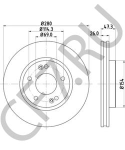 517122C000 Тормозной диск HYUNDAI в городе Воронеж