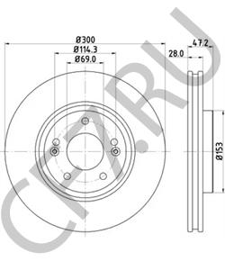 517123K160 Тормозной диск HYUNDAI в городе Воронеж