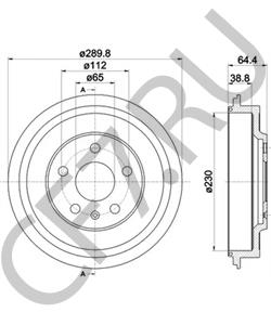 5C0609617A Тормозной барабан VW в городе Воронеж