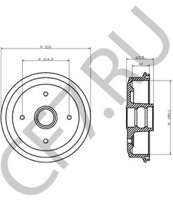 96055135 Тормозной барабан CHEVROLET в городе Воронеж