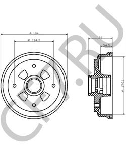 D00126251A Тормозной барабан MAZDA в городе Воронеж