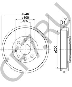 B45526251B Тормозной барабан MAZDA в городе Воронеж