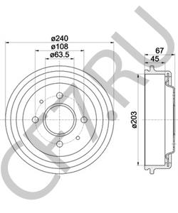 6192490 Тормозной барабан Ford в городе Воронеж