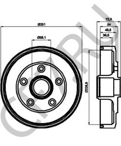 GJ2126251A Тормозной барабан MAZDA в городе Воронеж