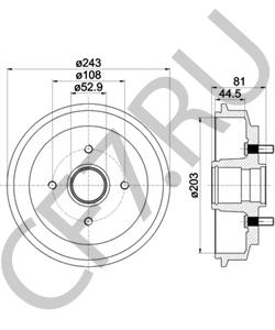 DD3226250A Тормозной барабан MAZDA в городе Воронеж