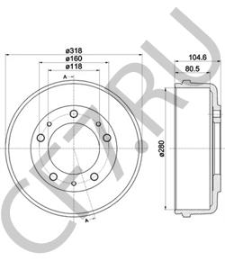 4446218 Тормозной барабан Ford в городе Воронеж