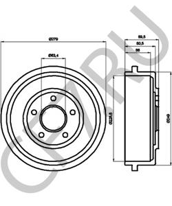 2T141126CD Тормозной барабан Ford в городе Воронеж