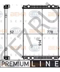 BHT E0805 Радиатор, охлаждение двигателя Freightliner в городе Воронеж